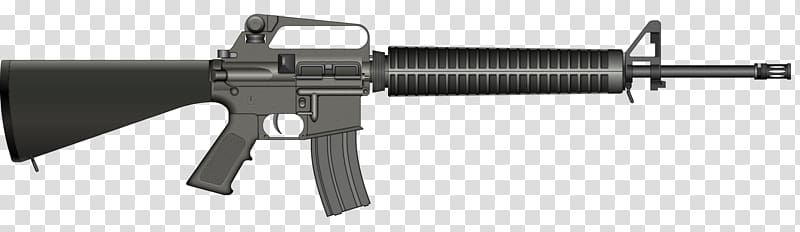 AR-15 style rifle Colt AR-15 M4 carbine 5.56×45mm NATO M16 rifle, assault rifle transparent background PNG clipart
