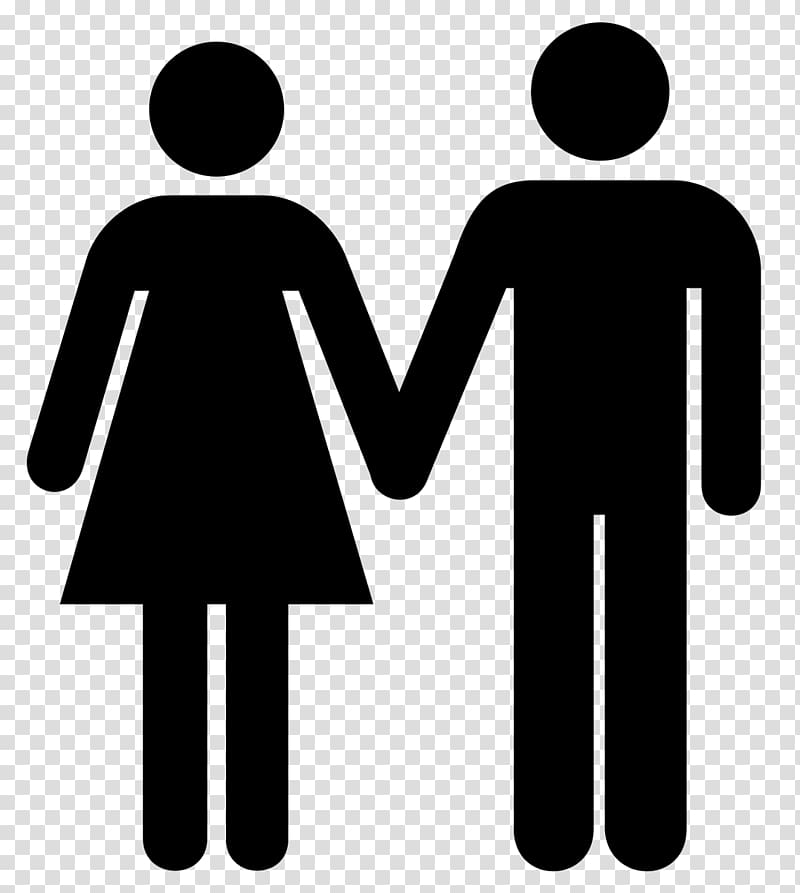 silhouette of coupe holding hands, Stick figure Female Woman , dancing between men and women transparent background PNG clipart