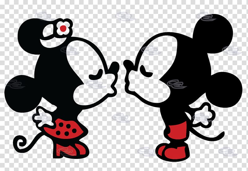 black Mickey Mouse illustration, Mickey Mouse Minnie Mouse The Walt Disney Company Decal, mickey minnie transparent background PNG clipart
