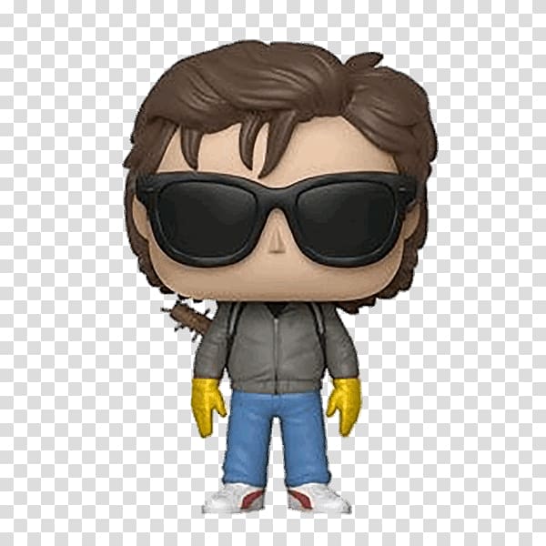 Stranger Things Steve with Sunglasses Pop! Vinyl Figure Funko Pop Television Stranger Things Eleven Toy With Eggoschase Collectable Funko Pop! Stranger Things #642 Steve with Bandana, stranger things toys transparent background PNG clipart