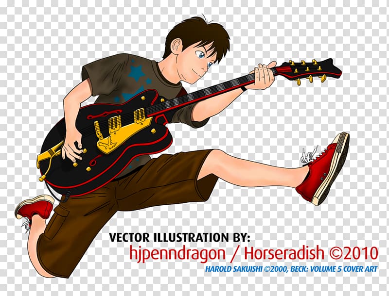 Guitarist Manga, guitar transparent background PNG clipart