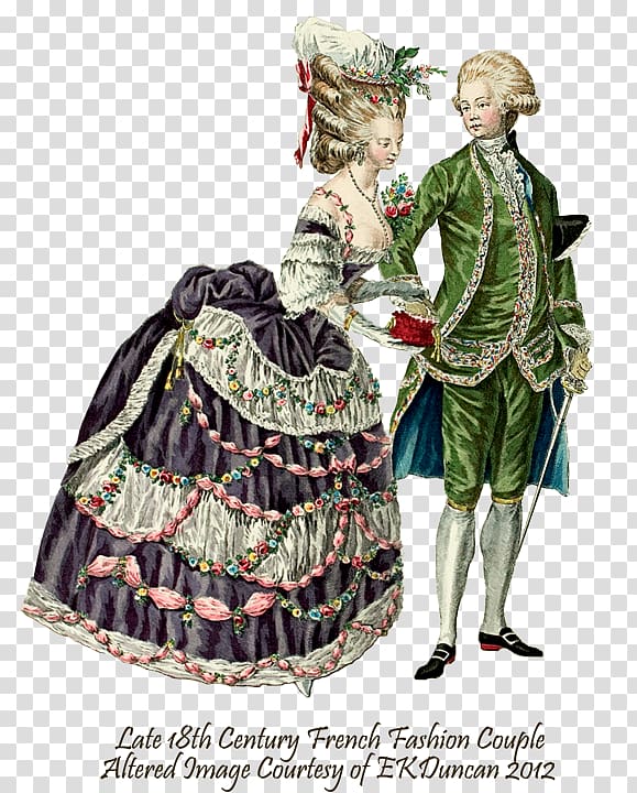 18th century France Fashion French Revolution Clothing, Fashion couple transparent background PNG clipart