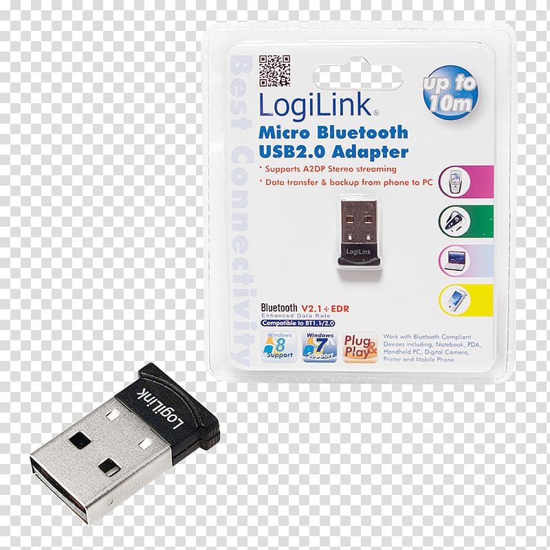 Adapter Micro-USB Bluetooth Low Energy, Usb adapter transparent background PNG clipart