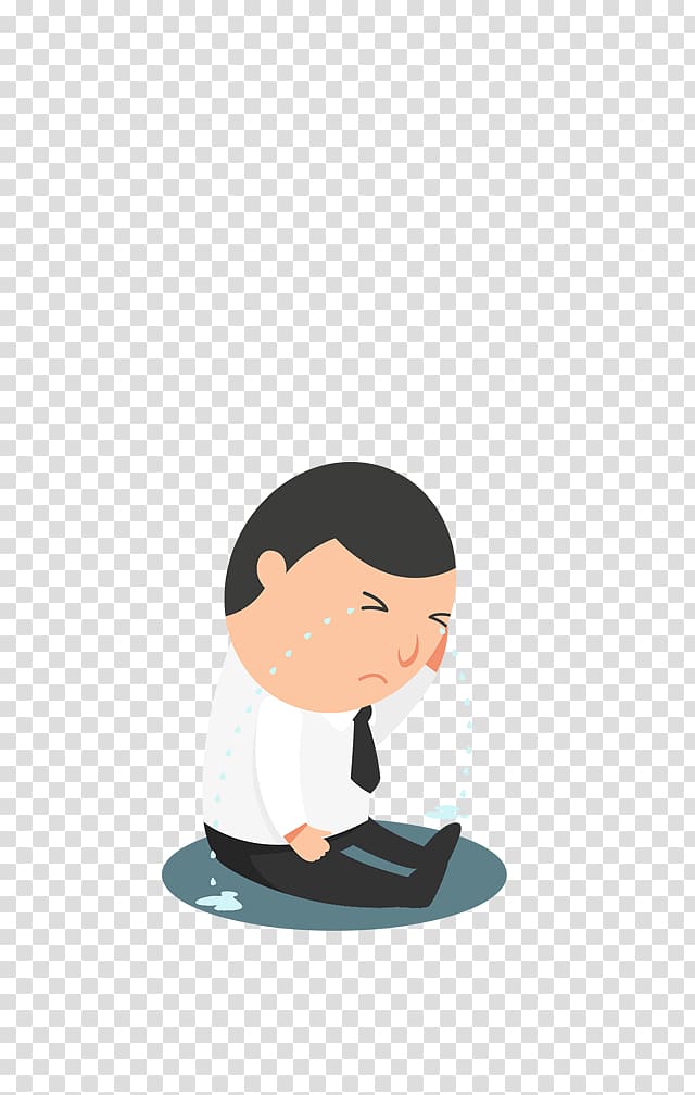 flat,character,depressed person transparent background PNG clipart