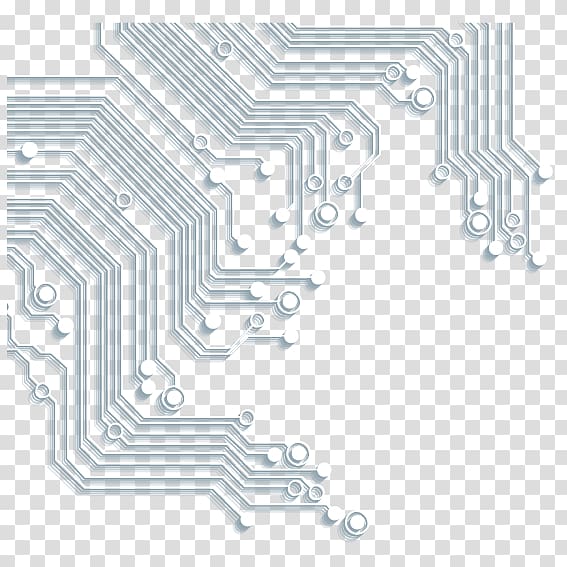 circuit illustration, Printed circuit board, Science and technology Shading transparent background PNG clipart