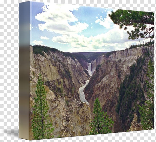 Upper Yellowstone Falls Waterfall National park Nature reserve Cliff, park transparent background PNG clipart