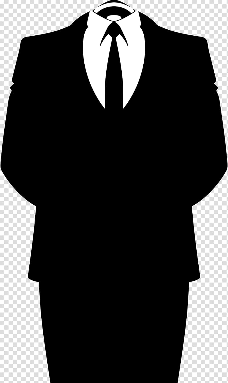 Anonymous YourAnonNews Information Organization, Suit transparent background PNG clipart