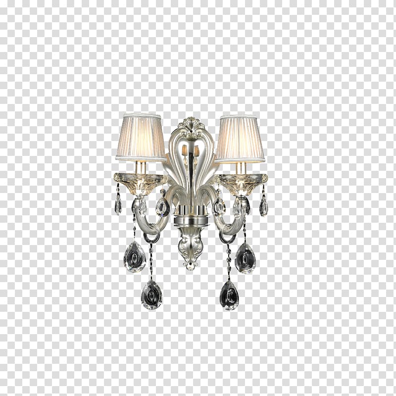 gray 2-head sconce, Restaurant Painting Lamp, wall lamp transparent background PNG clipart