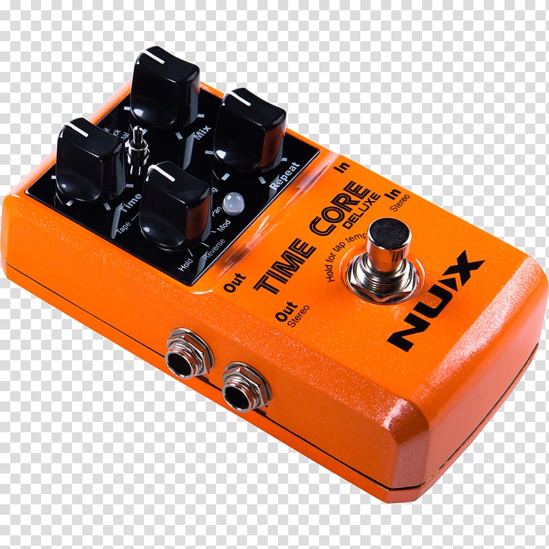 Effects Processors & Pedals Delay NUX Loop Core Looper Pedal Electric guitar, electric guitar transparent background PNG clipart