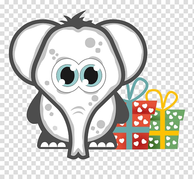 White elephant gift exchange Christmas, elephant transparent background PNG clipart