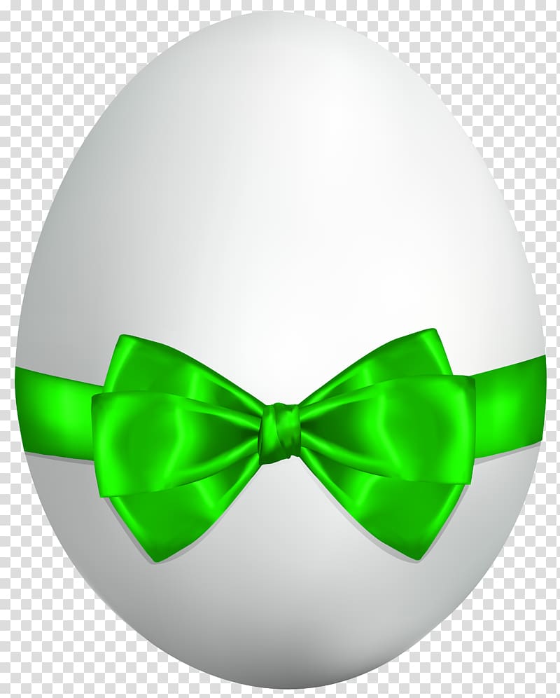 white egg with green bow accent , Easter Bunny Red Easter egg , White Easter Egg with Green Bow transparent background PNG clipart
