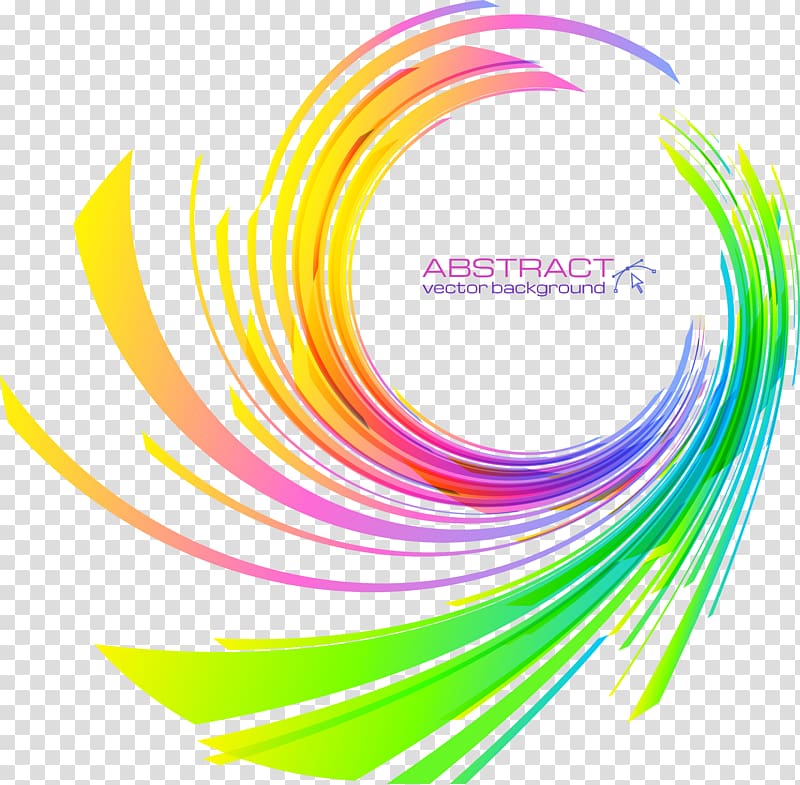 abstract background , Curve Rainbow Color Abstract, Rotating ring dazzling color transparent background PNG clipart