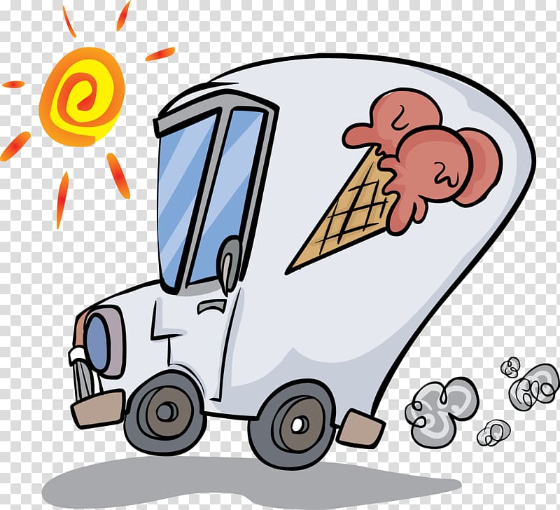Ice Cream Cones Car Ice cream van T-shirt, ice cream transparent background PNG clipart