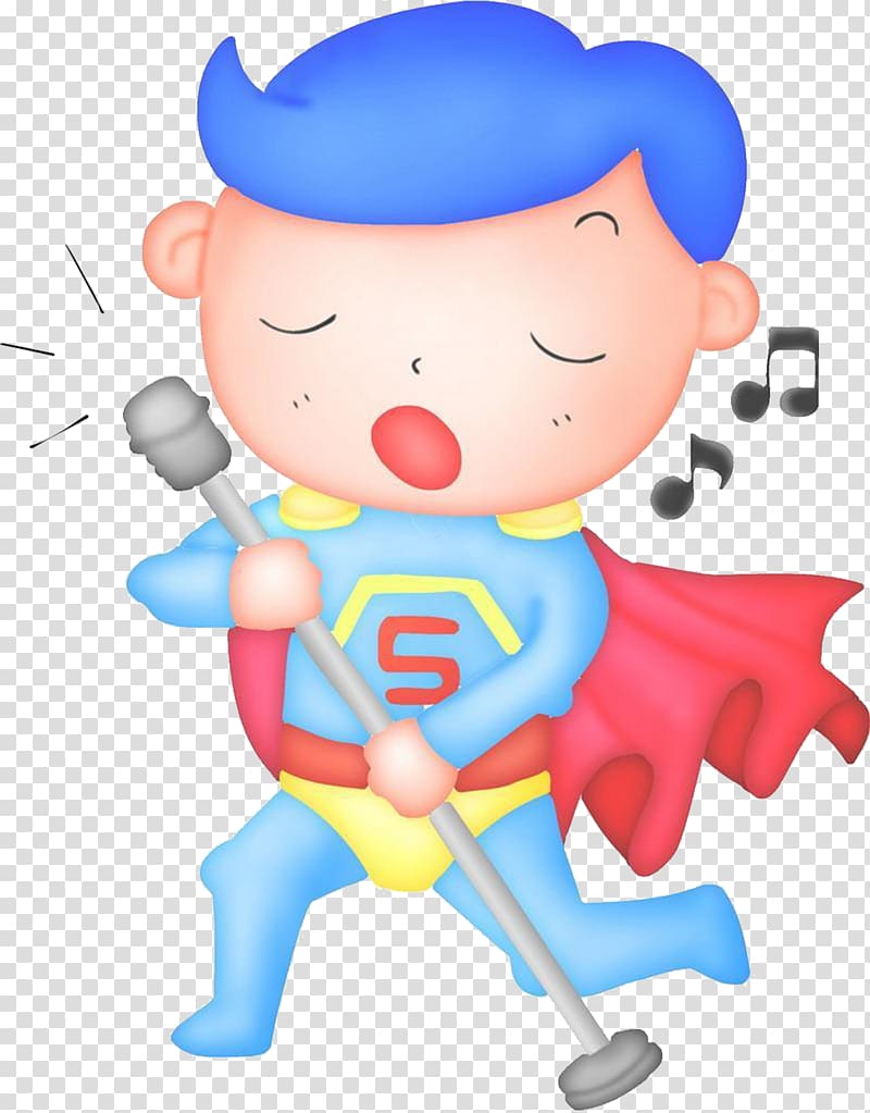 Clark Kent Perman Cartoon, Superman boy singing transparent background PNG clipart