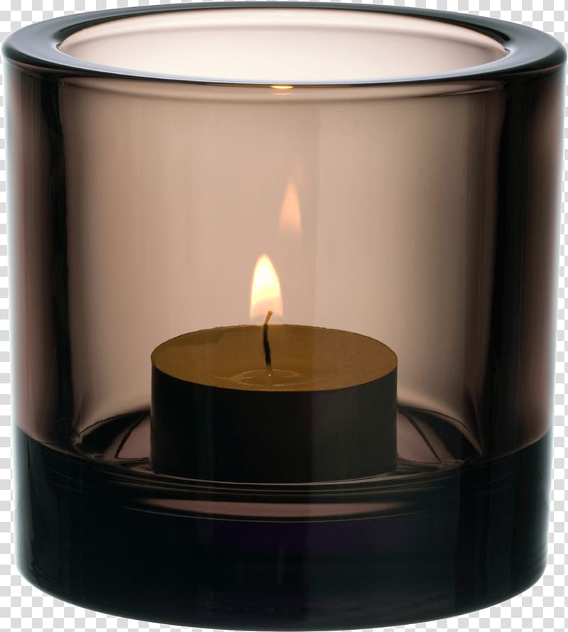 lit yellow tealight candle, Iittala Candle Tealight Glass, Candle transparent background PNG clipart