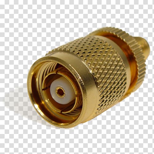 Brass TNC connector SMA connector Electrical connector 01504, Brass transparent background PNG clipart