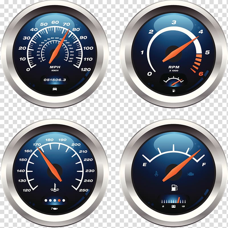 vehicle cluster gauge illustration, Car Gauge Dashboard, Car dashboard transparent background PNG clipart