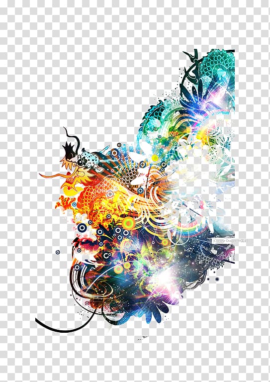 Chinese dragon Qilin Chinese art Nian, Colored unicorn transparent background PNG clipart