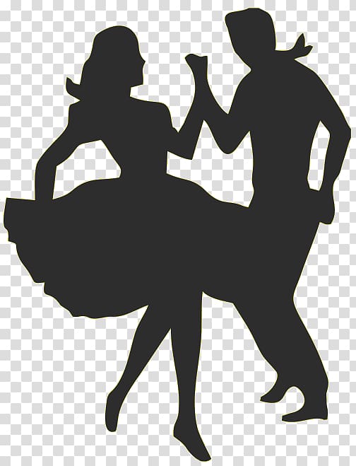 Ballroom dance Swing Social dance Country-western dance, Silhouette transparent background PNG clipart
