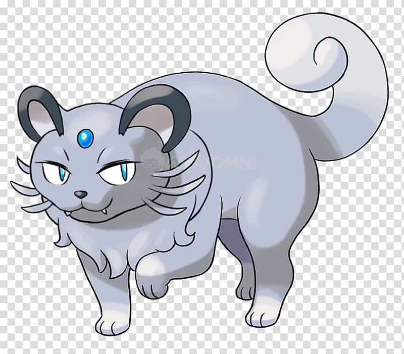 Pokémon Sun and Moon Persian Alola Meowth, persian cat transparent background PNG clipart