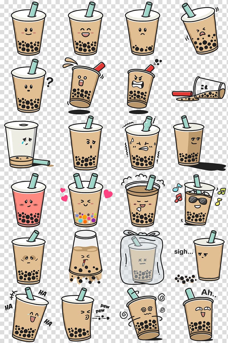 Bubble tea Aoharu x Machinegun Mist Poke Dessert Bar Location Animated film, Bubble milk tea transparent background PNG clipart