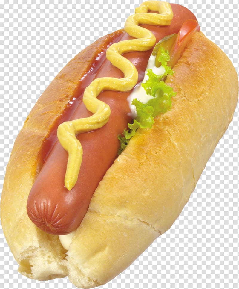 Hot dog Hamburger Sausage Fast food Chili dog, Hot dog transparent background PNG clipart