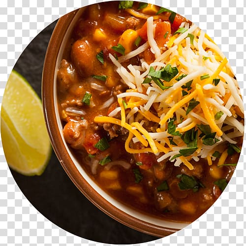 Chili con carne Mexican cuisine Meat Chili pepper Recipe, Chili Bowl transparent background PNG clipart