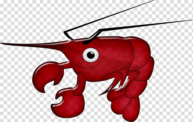 Lobster , red shrimp cartoon sticker transparent background PNG clipart