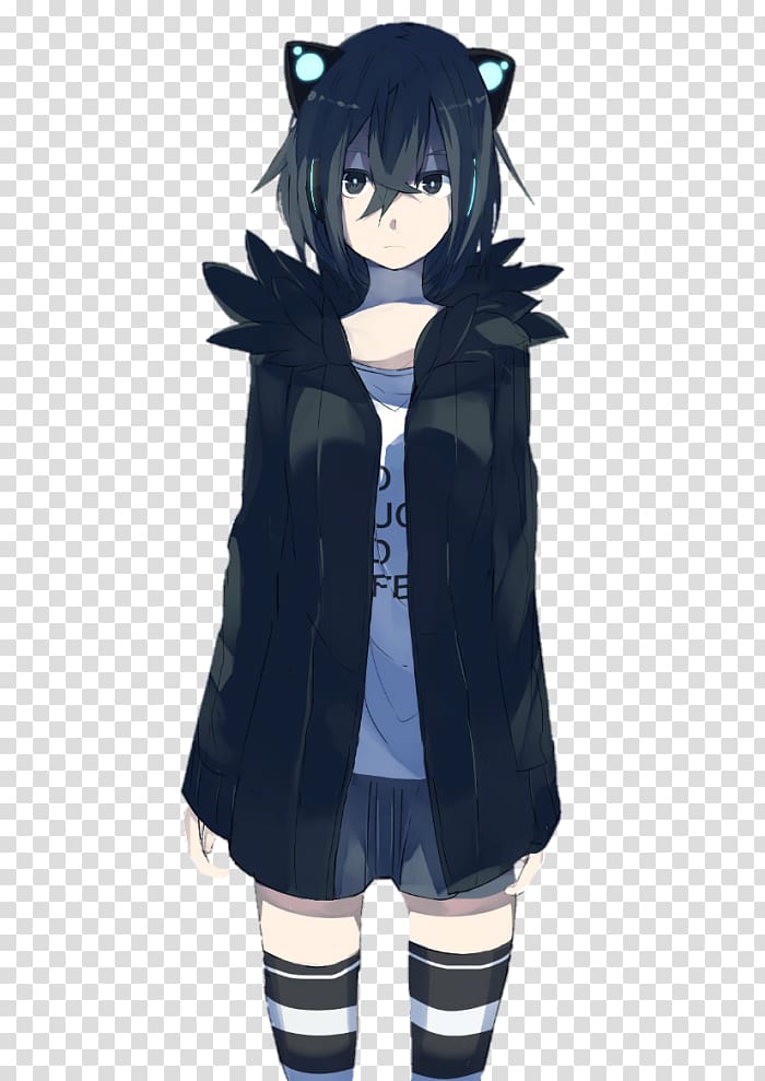 Black hair Anime Female Manga, Anime transparent background PNG clipart