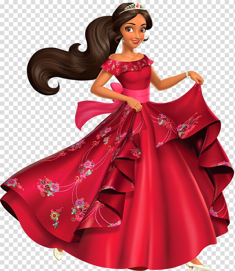 free-download-disney-princess-wearing-red-floral-dress-illustration