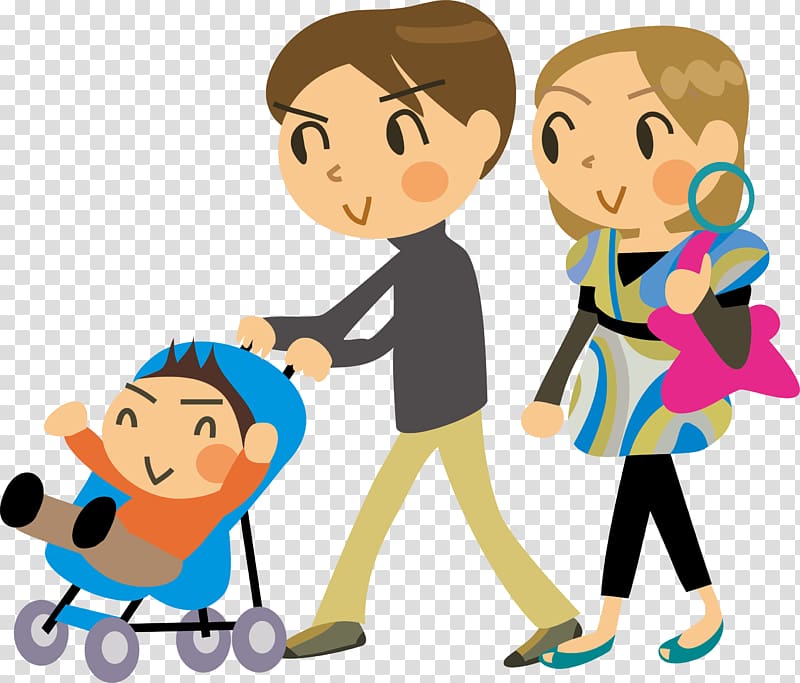 Cartoon Family , material Cartoon family of three, transparent background PNG clipart