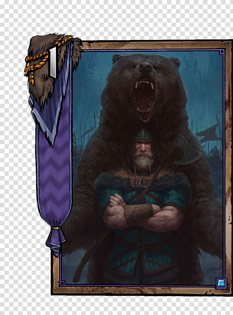 Gwent: The Witcher Card Game The Witcher 3: Wild Hunt Video game Wiki, Bear attack transparent background PNG clipart