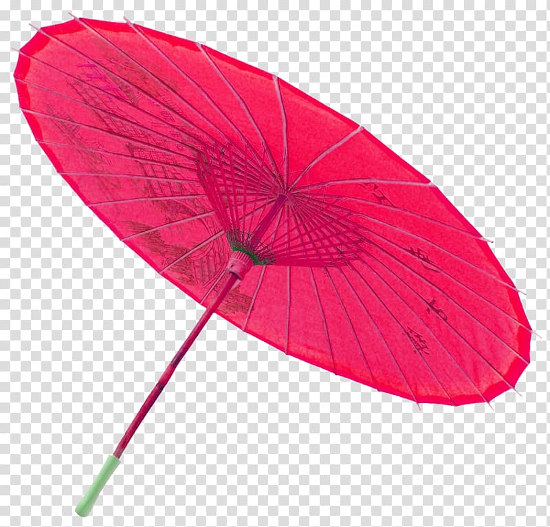 Umbrella Red Icon, Red Chinese wind umbrella decorative pattern transparent background PNG clipart