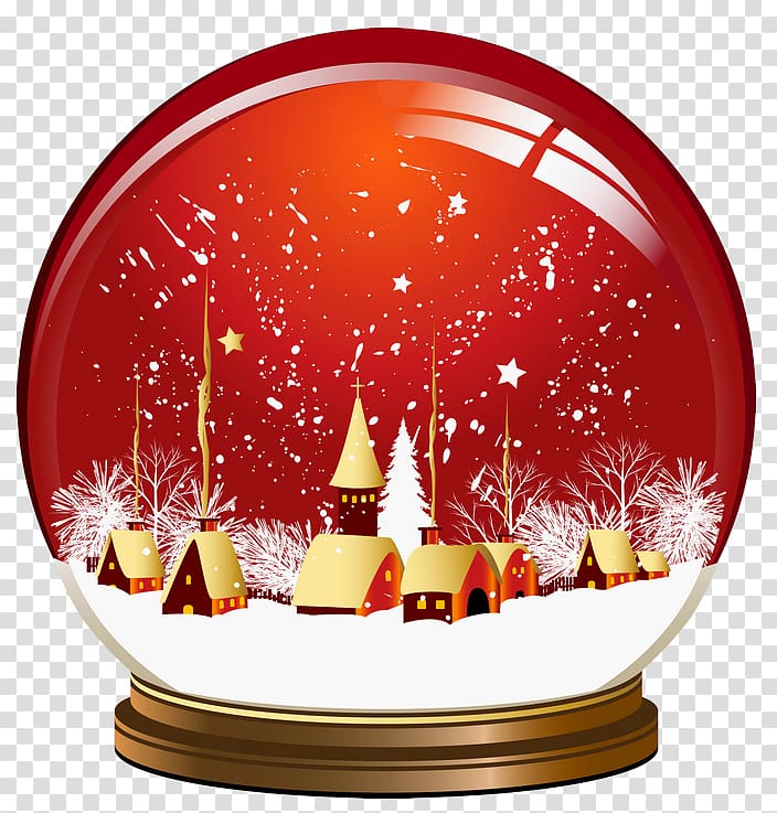 Christmas snowglobe , Snow globe Christmas , Red Christmas Snowglobe transparent background PNG clipart