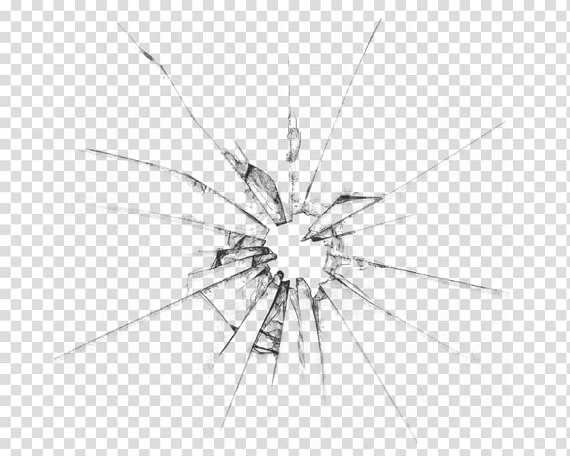 Broken windows theory Glass Drawing Glazing, crack transparent background PNG clipart