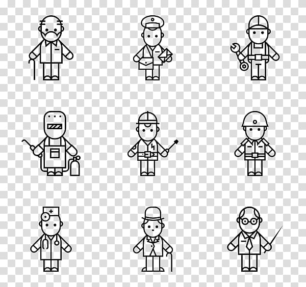 Cartoon Drawing /m/02csf Line art , workers transparent background PNG clipart