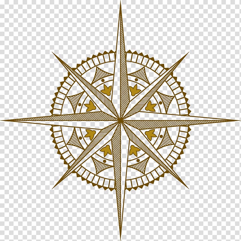 round brown and yellow illustration, North Compass World map, compass transparent background PNG clipart