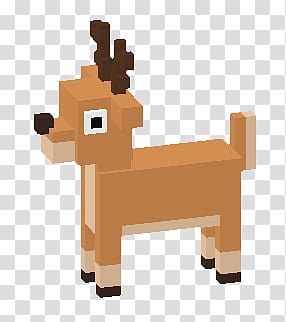 brown deer illustration, Crossy Road Reindeer transparent background PNG clipart