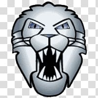 gray animal illustration, Frankfurt Lions Head Logo transparent background PNG clipart