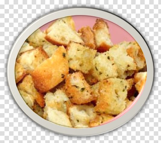 Side dish Stuffing Recipe Crouton Cuisine, oven baked garlic french fries transparent background PNG clipart