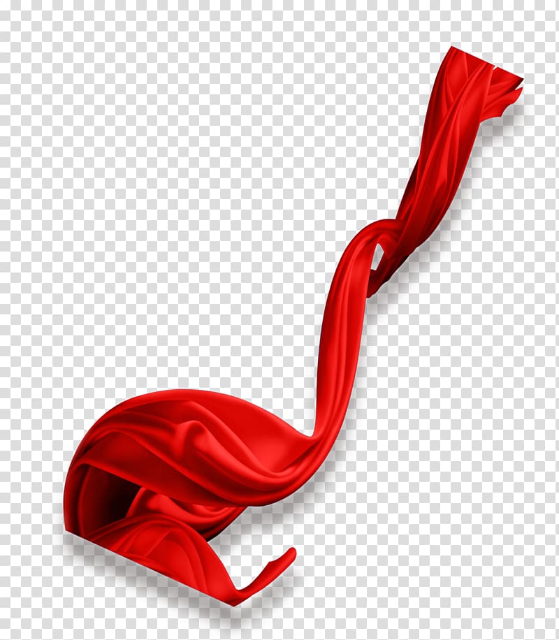 red ribbon illustration, Floating ribbons transparent background PNG clipart