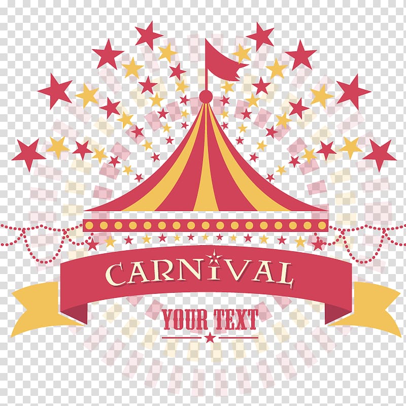 red and yellow Carnival illustration, Template Carnival Circus, silhouette circus transparent background PNG clipart