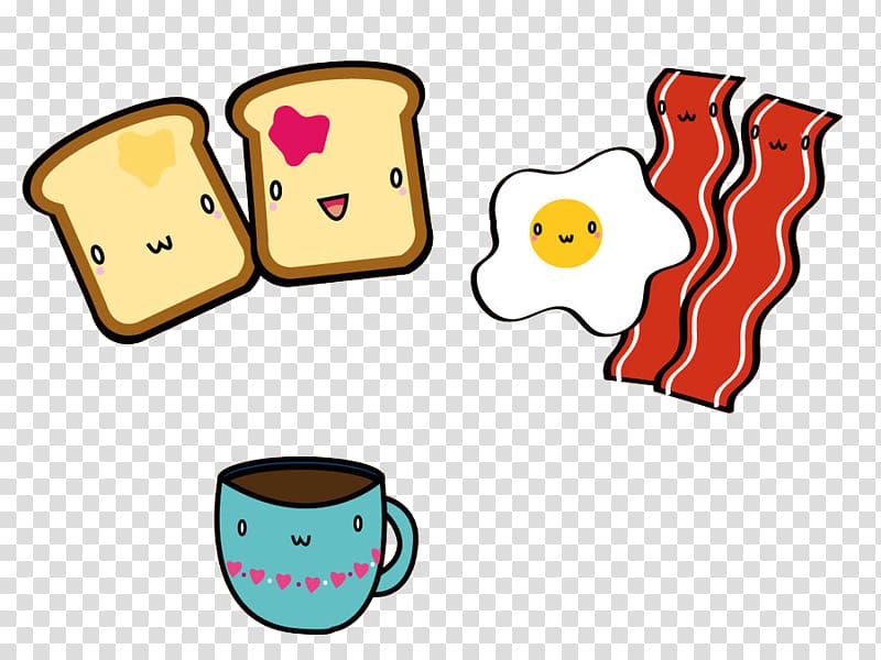 Coffee Fried egg Bacon Omelette Tocino, Bread and fried eggs and bacon and coffee transparent background PNG clipart