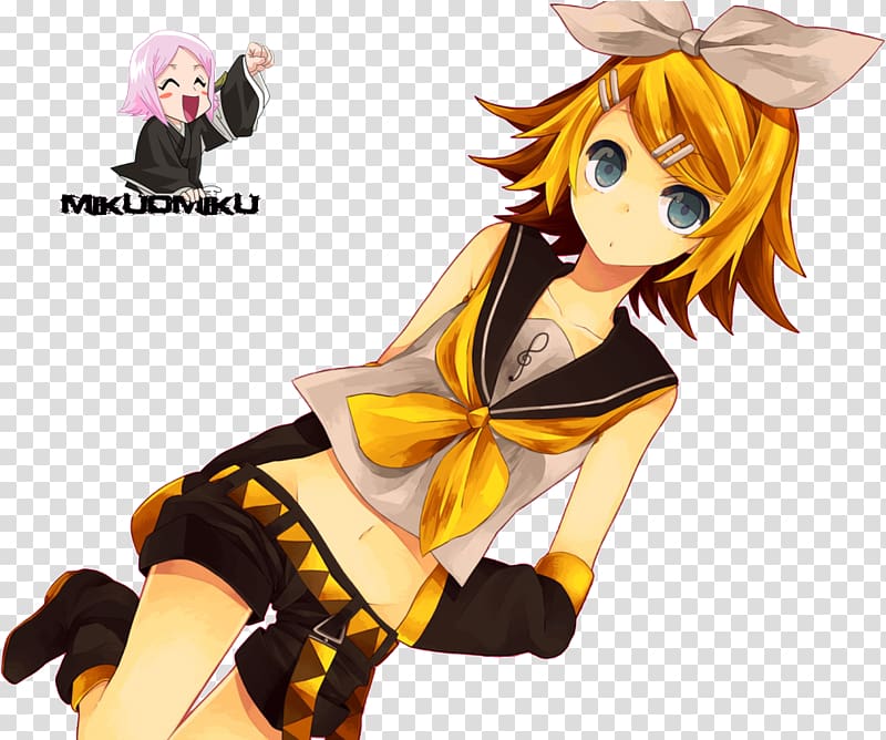 Kagamine Rin/Len Hatsune Miku Vocaloid Wig Cosplay, anime twins transparent background PNG clipart