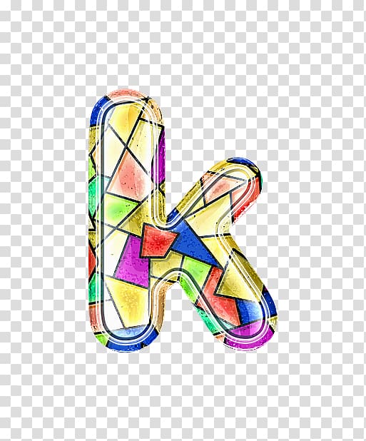 Butterfly Shoe Font, Stained glass letter k transparent background PNG clipart