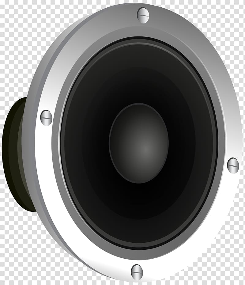round gray and black subwoofer illustration, Computer speakers Microphone , Speaker transparent background PNG clipart