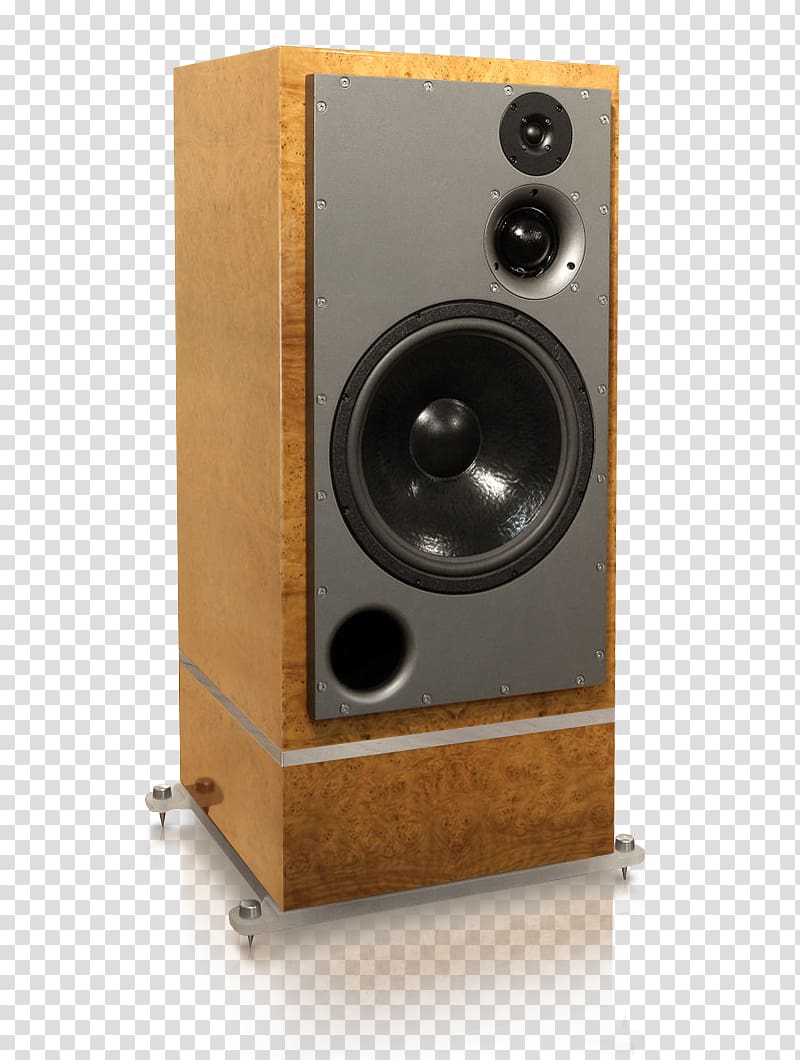 Subwoofer Loudspeaker Sound Computer speakers Bass, golden stereo 3 transparent background PNG clipart