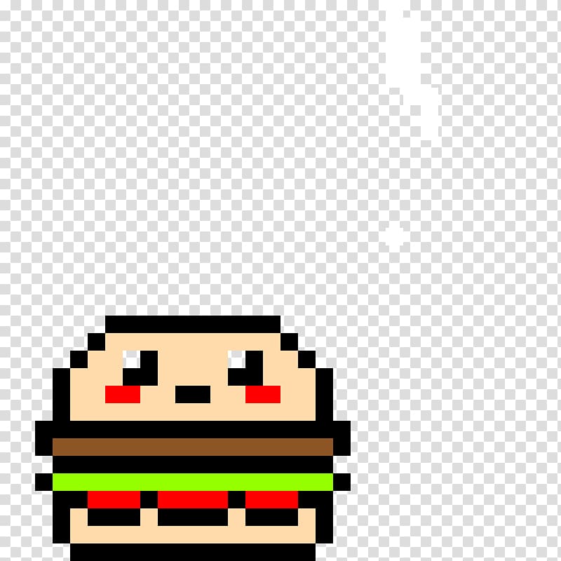 Hamburger Cheeseburger French fries Pixel art Drawing, kaway transparent background PNG clipart