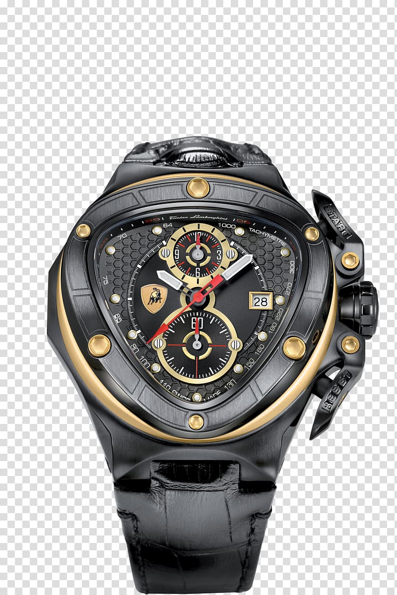 Chronograph Lamborghini Watch Amazon.com Swiss made, lamborghini transparent background PNG clipart