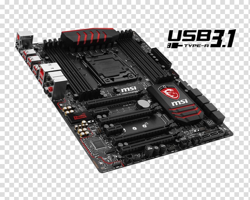 Intel X99 Motherboard LGA 2011 ATX, motherboard transparent background PNG clipart